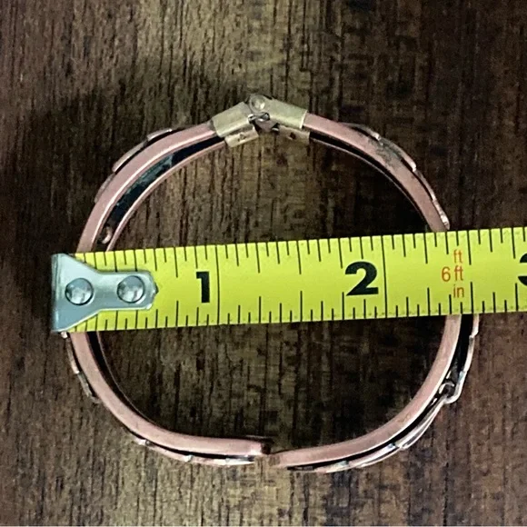 1960’s Copper Leaf Clamper Bracelet by Bell - Picture 4 of 5